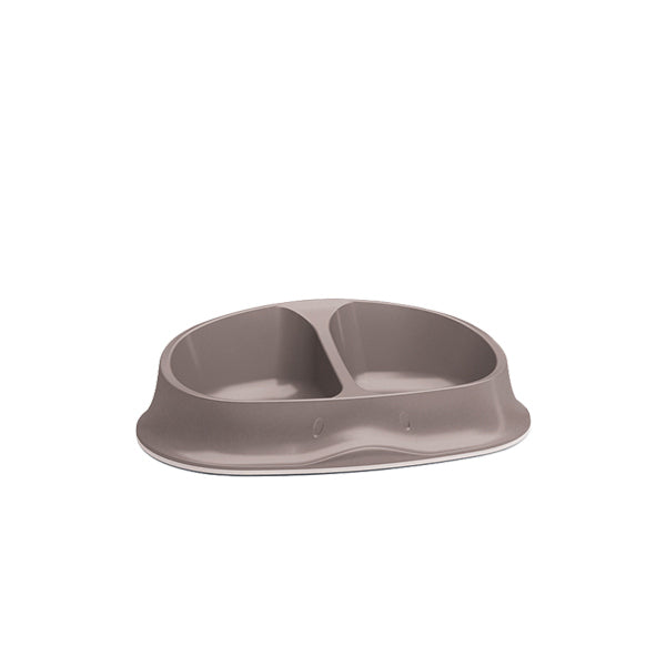 Ciotola Chic double tortora chiaro lt. 0,25+0,25