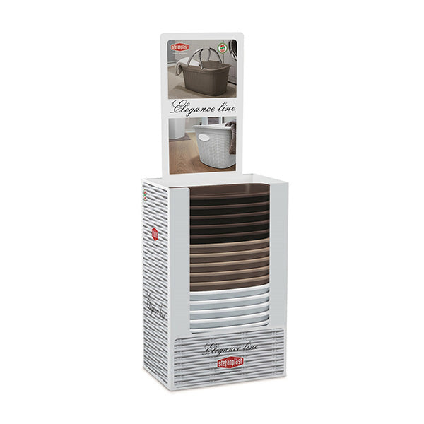 Cesta Elegance - EXPO 15 pz bianco/tortora/moka - Luxe Home
