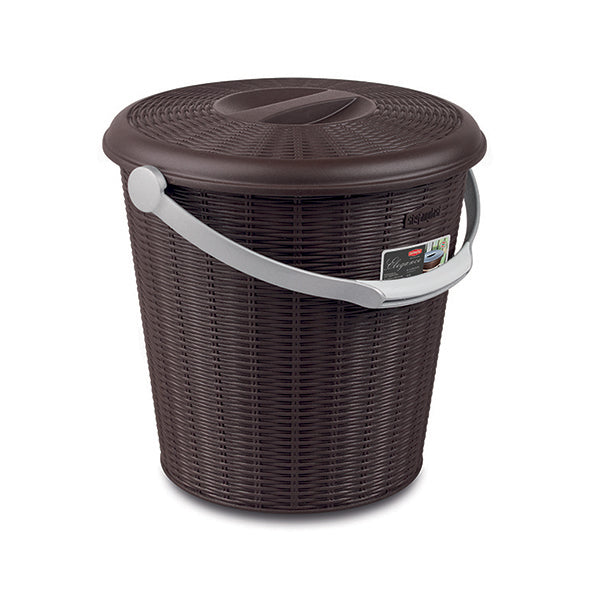Pattumiera Elegance c/coperchio moka