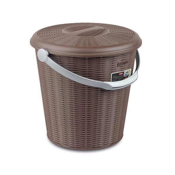 Pattumiera Elegance c/coperchio tortora