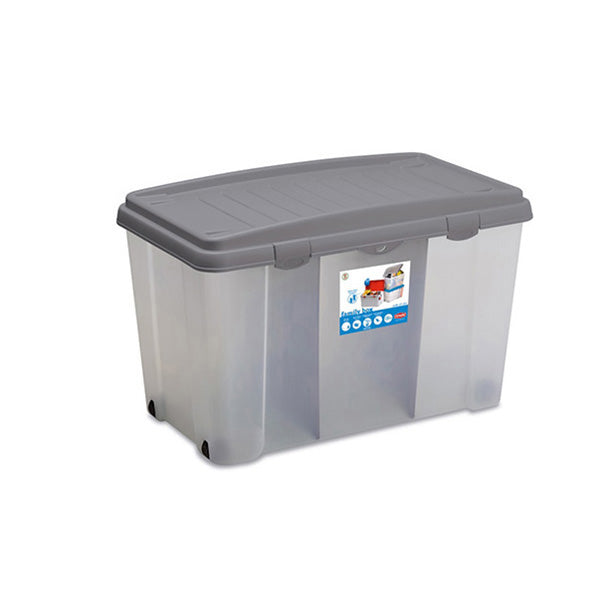 Family box fusto trasparente c/coperchio silver