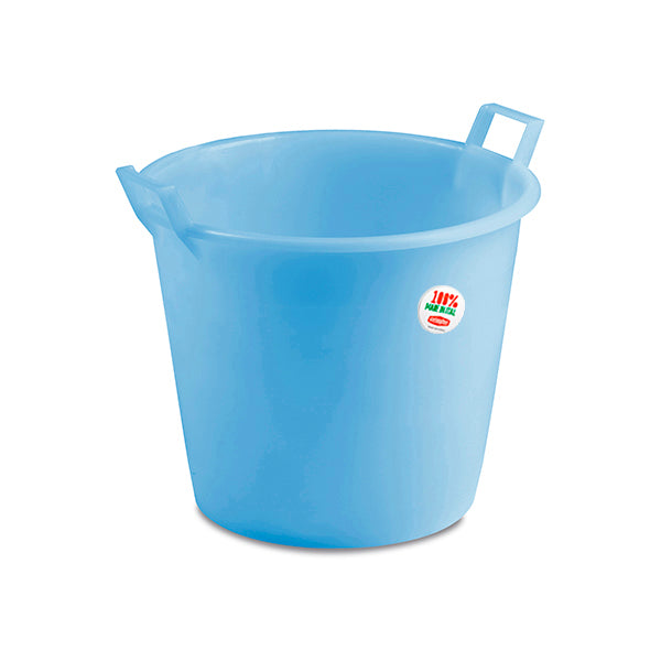 Mastello a 3 manici in polietilene D.45 azzurro