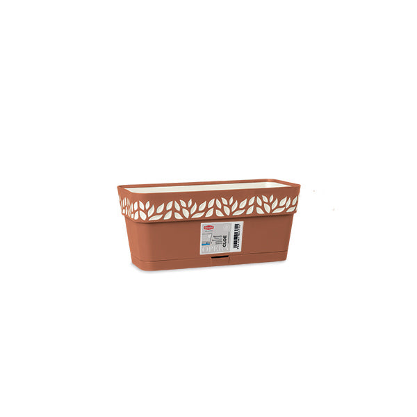 Balconetta Cloe c/riserva d'acqua cm.30 terra d'ombra/vanilla