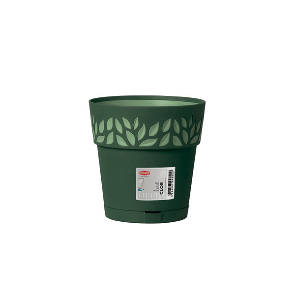 Vaso Cloe c/riserva d'acqua ø 20 verdone/verde salvia