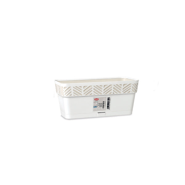 Balconetta Orfeo c/riserva d'acqua cm.30 bianco/travertino