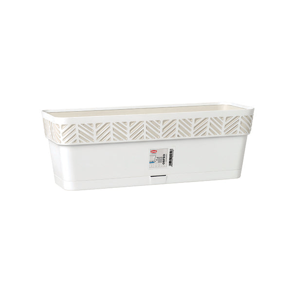 Balconetta Orfeo c/riserva d'acqua cm.50 bianco/travertino