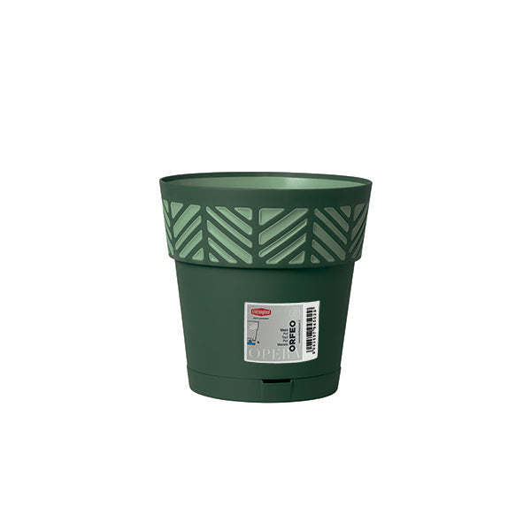 Vaso Orfeo c/riserva d'acqua ø 20 verdone/verde salvia