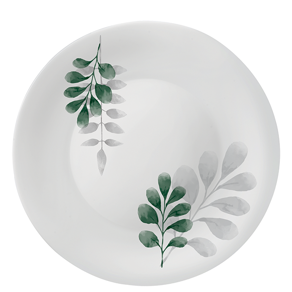 White Moon Piatto Piano 27 Botanica Verde F 6/CT 24 NG16 - Luxe Home