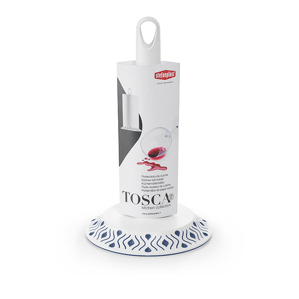 Portarotolo da cucina Tosca bianco/palace blu