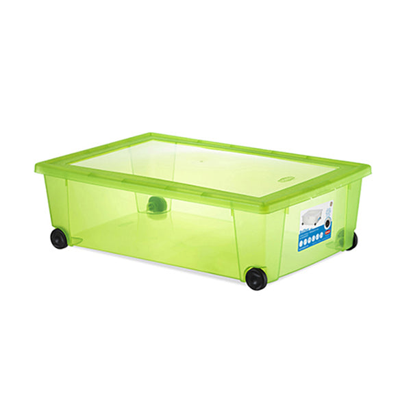 Roll box scatola multiuso con ruote verde fluo