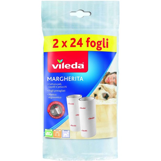 SPAZZOLA MARGHERITA RICAMBIO 48 FOGLI (2 rotoli da 24 fogli)