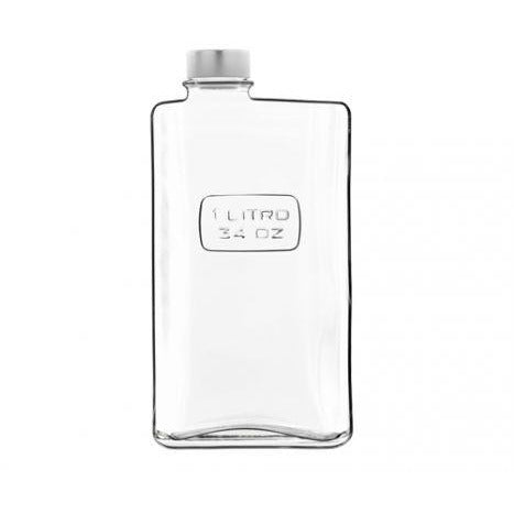 Lattina in vetro Optima 1 L. con tappo a vite - Luxe Home