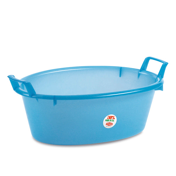 Bacinella ovale in polietilene D.70 azzurro