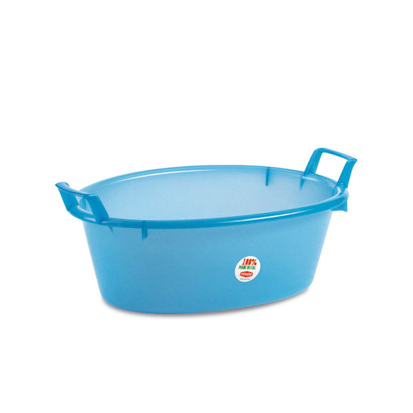 Bacinella ovale in polietilene D.45 azzurro - Luxe Home