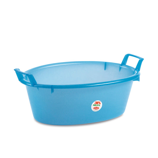 Bacinella ovale in polietilene D.60 azzurro - Luxe Home