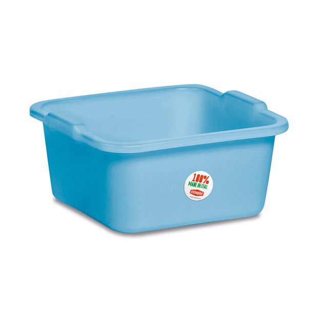 Bacinella quadra polietilene cm.38 azzurro