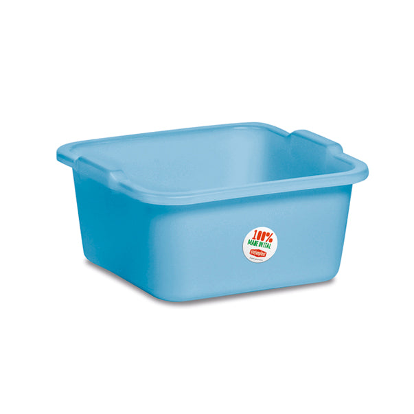 Bacinella quadra polietilene cm.30 azzurro
