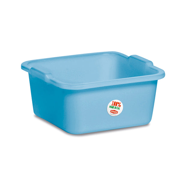 Bacinella quadra polietilene cm.34 azzurro