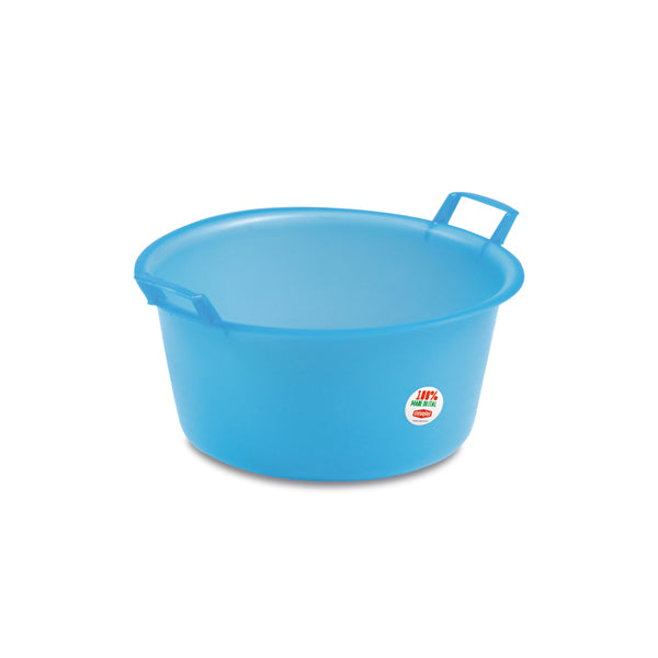Bacinella rotonda in polietilene D.30 azzurro