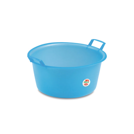 Bacinella rotonda in polietilene D.30 azzurro