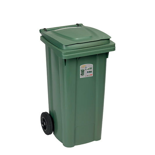 Bidone carrellato 120 lt verde felce