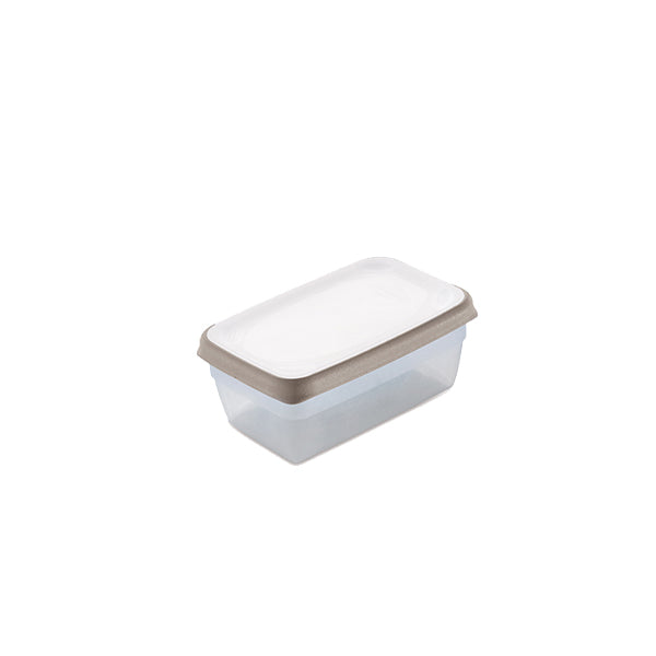 Contenitore frigo "Ciao Fresco" lt.0,6 bianco/tortora chiaro - Luxe Home