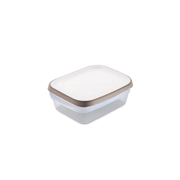 Contenitore frigo "Ciao Fresco" lt.1,2 bianco/tortora chiaro - Luxe Home