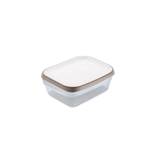 Contenitore frigo "Ciao Fresco" lt.1,2 bianco/tortora chiaro - Luxe Home