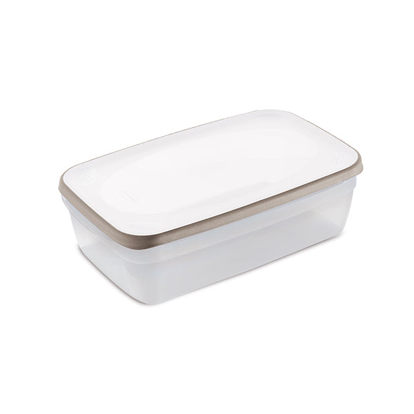 Contenitore frigo "Ciao Fresco" lt. 3,6 bianco/tortora chiaro - Luxe Home