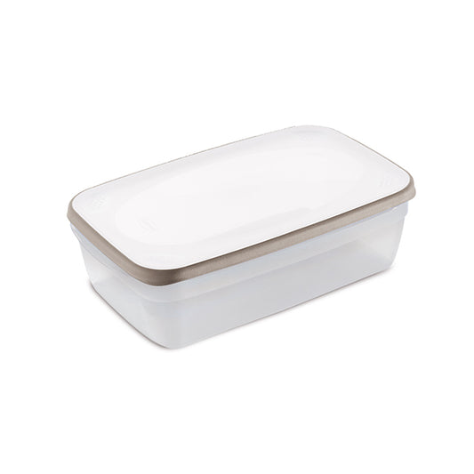 Contenitore frigo "Ciao Fresco" lt. 3,6 bianco/tortora chiaro - Luxe Home