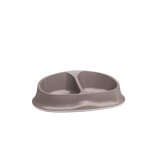 Ciotola Chic double tortora chiaro lt. 0,25+0,25
