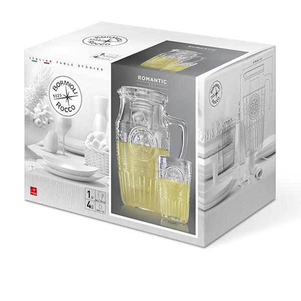 ROMANTIC DRINK SET 5 PZ  S 1 K 2 - Luxe Home
