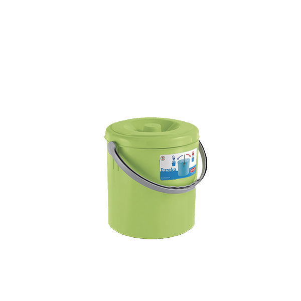Pattumiera "Eureka" c/ coperchio  lt.10 verde primavera - Luxe Home