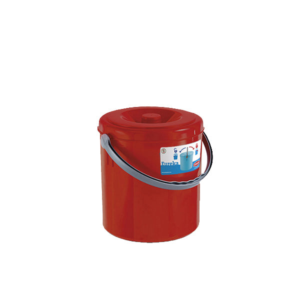 Pattumiera "Eureka" c/ coperchio  lt.15 rosso
