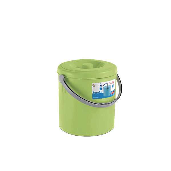 Pattumiera "Eureka" c/ coperchio  lt.15 verde primavera - Luxe Home