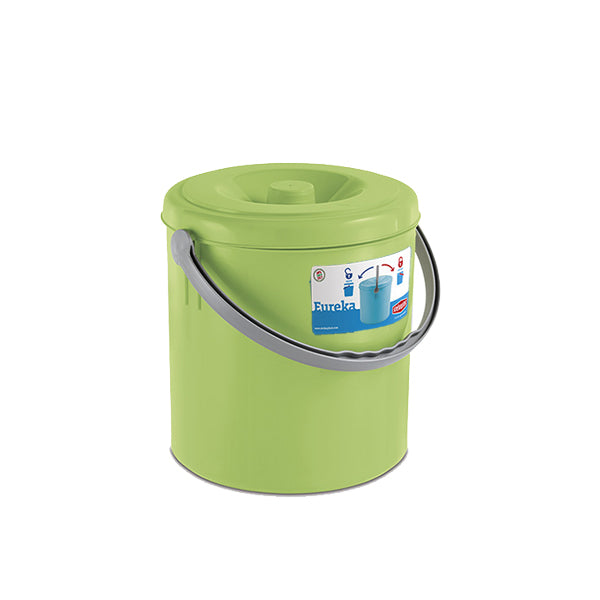 Pattumiera "Eureka" c/ coperchio  lt.25 verde primavera