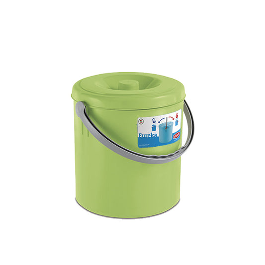 Pattumiera "Eureka" c/ coperchio  lt.25 verde primavera