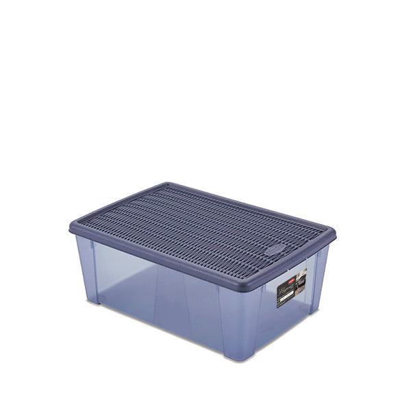 Scatola Elegance BOX multiuso L navy/blu navy trasparente