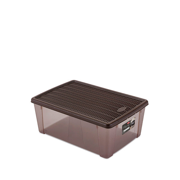 Scatola Elegance BOX multiuso L moka/moka trasparente