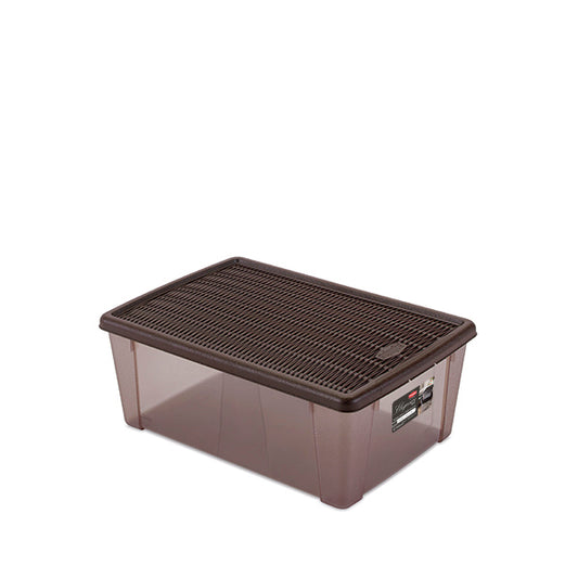 Scatola Elegance BOX multiuso L moka/moka trasparente