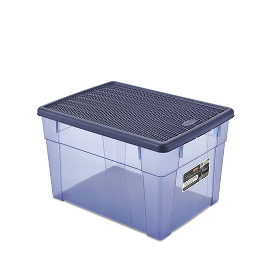 Scatola Elegance BOX multiuso XL HIGH navy/blu navy trasparente