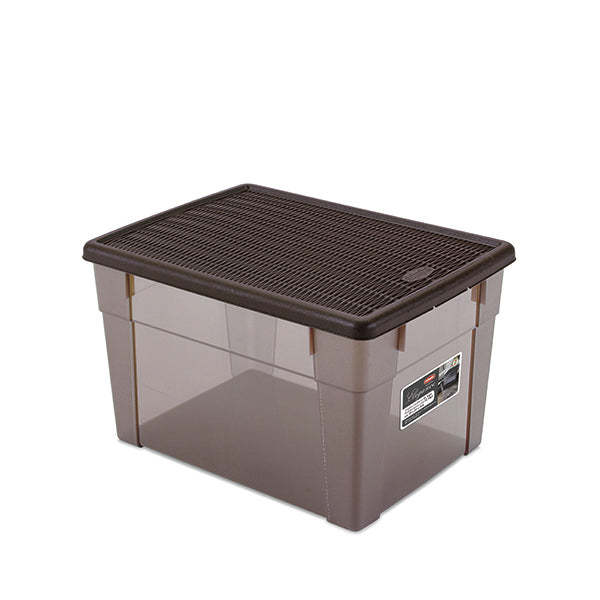 Scatola Elegance BOX multiuso XL HIGH moka/moka trasparente