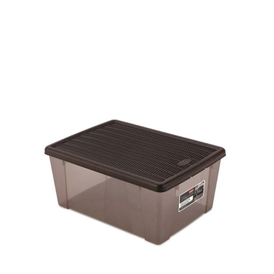 Scatola Elegance BOX multiuso XL moka/moka trasparente