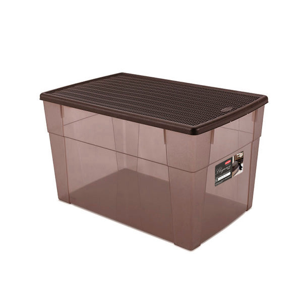 Scatola Elegance BOX multiuso XXL HIGH  moka/moka trasparente