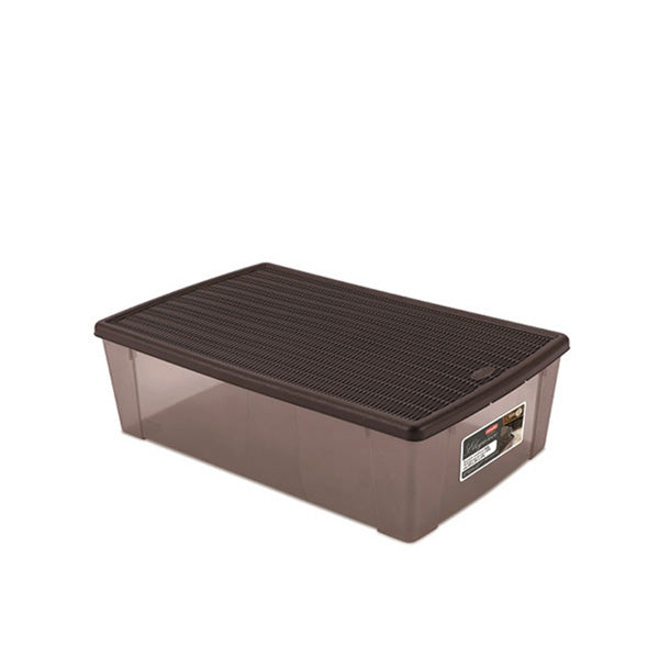 Scatola Elegance BOX multiuso XXL moka/moka trasparente
