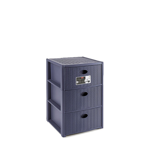 Cassettiera Elegance  3 blu navy