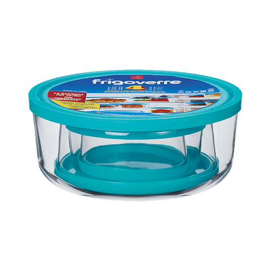 FRIGOVERRE SET 4 PZ TONDE  C/ AZZURRO  CT 4