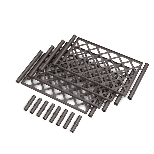 Kit spalliera rettangolare moka  (4 griglie+8 giunti)