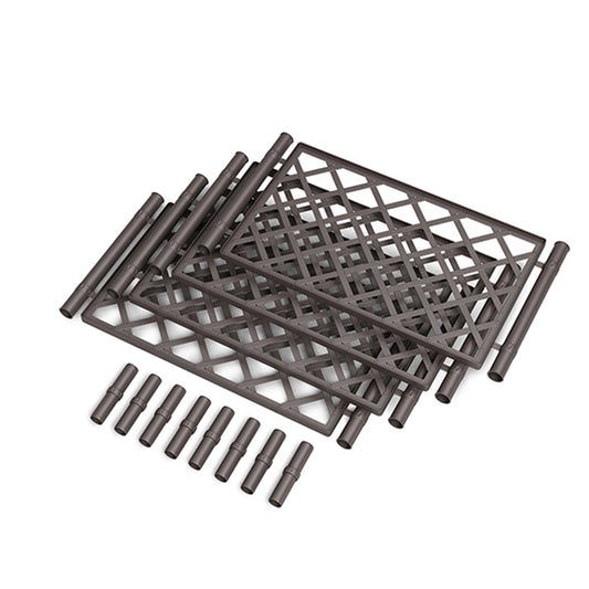 Kit spalliera rettangolare moka  (4 griglie+8 giunti)