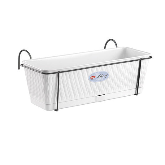 Set Balcone Liberty c/supp. metallo cm.50 bianco
